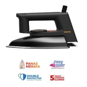maspion setrika listrik ex 1010bb warna hitam exclusive garansi resmi