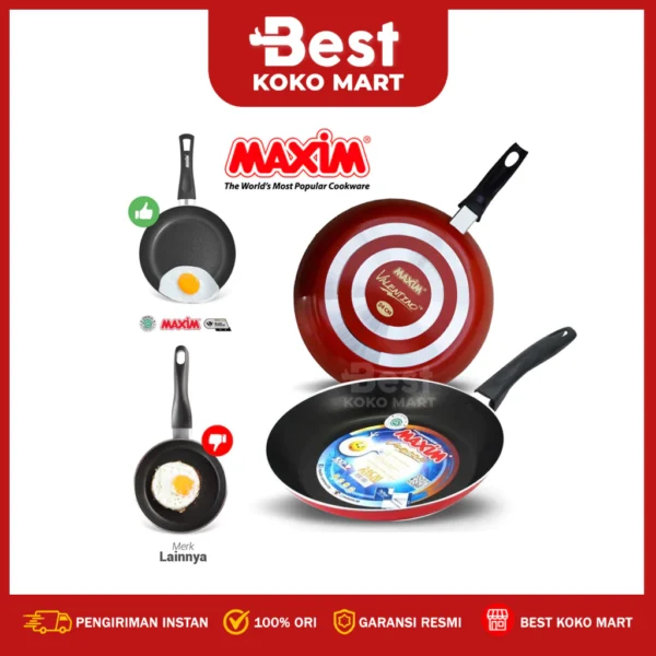 Teflon / Frypan Maxim Valentino Anti Lengket Ukuran 12, 18, 20, 22, 24, 26 cm