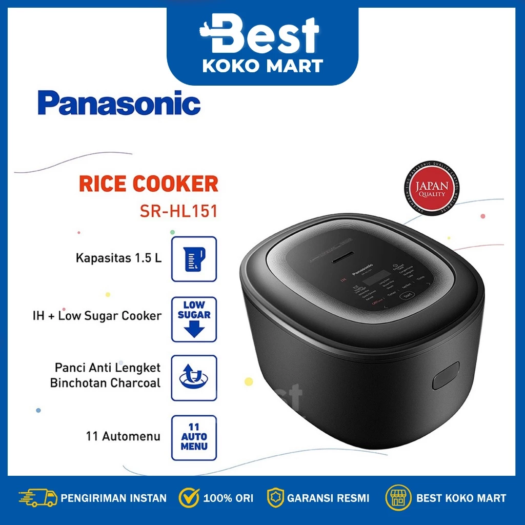Panasonic Premium Rice Cooker Low Sugar Induction SR-HL151KSR - Gambar 1