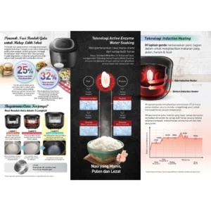 Panasonic Premium Rice Cooker Low Sugar Induction SR-HL151KSR - Gambar 5