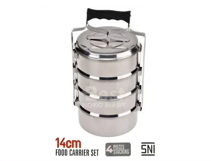 maspion ss rantang stainless steel 14 cm susun 4 tingkat food carrier catering / lunch box tempat makanan sayur lauk pauk silver maspion ss rantang stainless steel 14 cm susun 4 tingkat food carrier catering / lunch box tempat makanan sayur lauk pauk silver