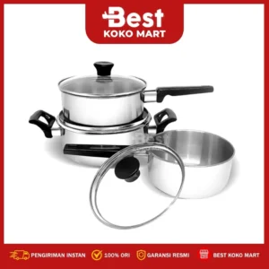 BEST BUNDLE Maspion S301Kompor Listrik + Maspion Maxim Super FIT Stainless Steel Set - Sauce Pan 16 cm dan 18 cm + Dutch Oven 20 cm - Gambar 6