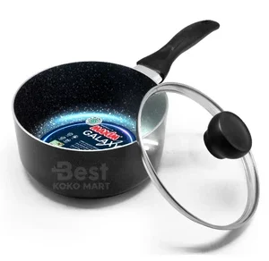 maxim panci saus + tutup / sauce pan + cover galaxy 16 cm black diamond high quality