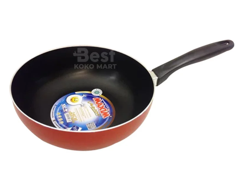 maxim wajan cekung valentino deep wok 24 cm anti lengket, awet, & murah best koko mart
