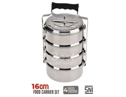 maspion rantang susun stainless steel 16 cm 4 tingkat kuat & stainless steel berkualitas