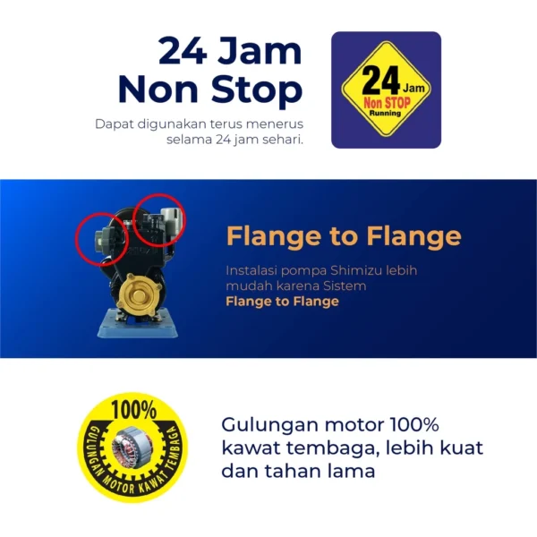 shimizu pompa air otomatis sumur dangkal with small pressure tank ps 130 bit garansi resmi original