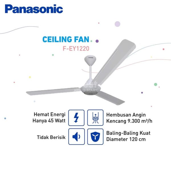 panasonic f ey1220 w ceiling fan warna putih industrial ceiling fan garansi resmi original