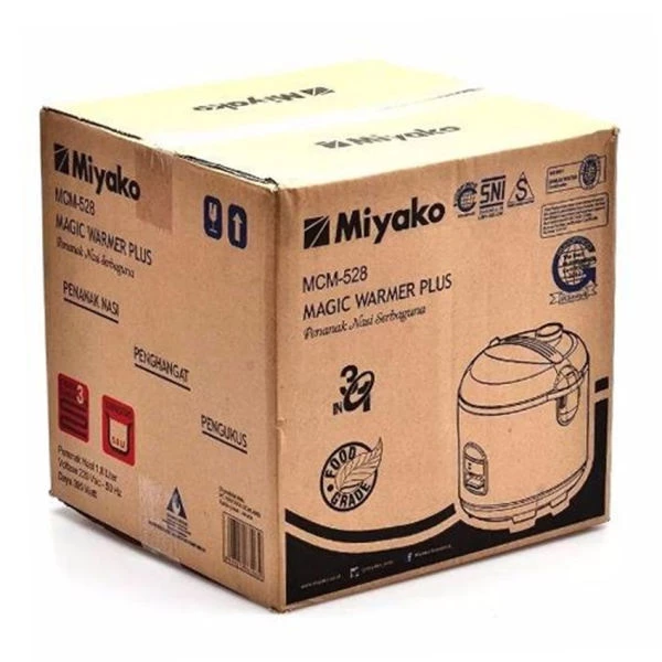 magic com miyako mcm528 rice cooker 1.8 liter anti lengket 3 in 1 magic warmer plus garansi resmi original