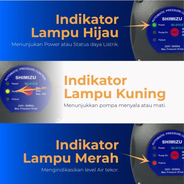 shimizu peranti otomatis pompa air / automatic pressure control sc 015 e garansi resmi original