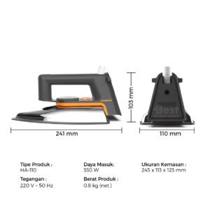 maspion setrika ha 110 iron garansi resmi original