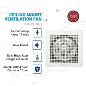 panasonic fv 15tgu1 w kipas ventilasi / ventilating fan garansi resmi original