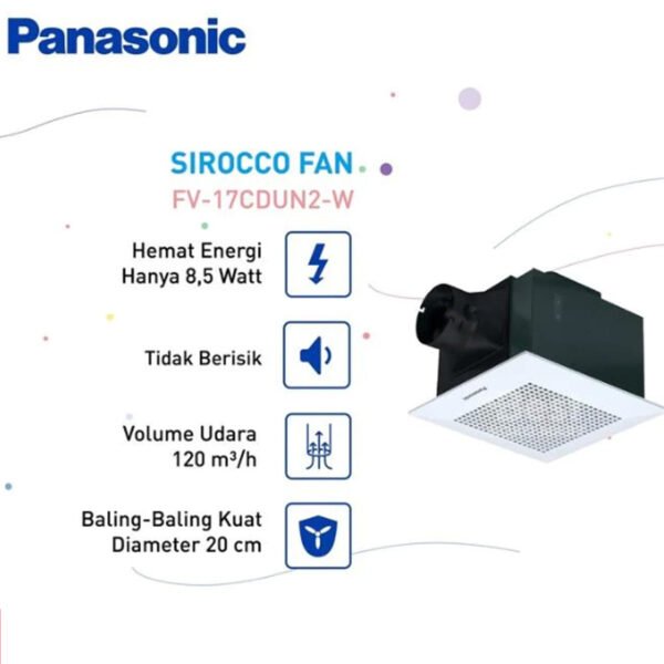 panasonic fv 17cdun2 w kipas ventilasi / ventilating fan garansi resmi original