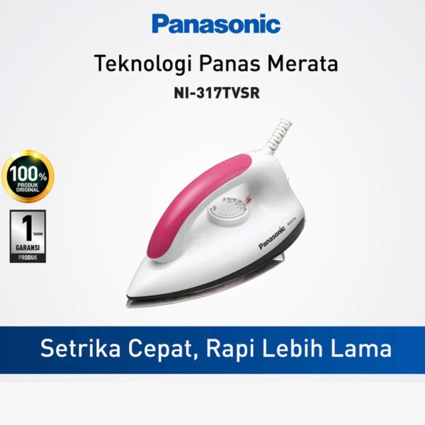 panasonic ni 317tvsr dry iron rose red garansi resmi original