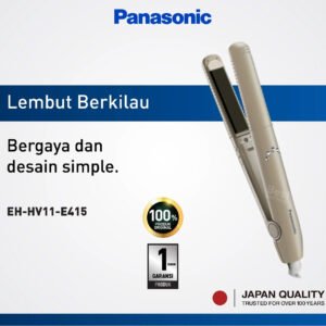 panasonic eh hv11 e415 hair straightener ceramic plate cream garansi resmi original