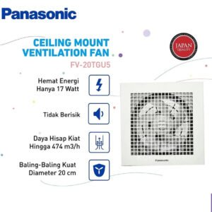 panasonic fv 20tgu5 w kipas ventilasi / ventilating fan garansi original resmi