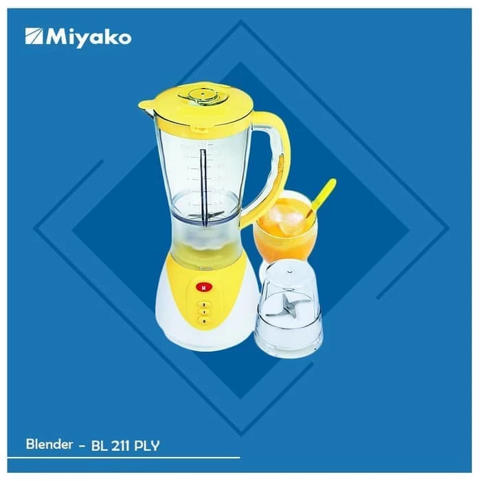 blender miyako bl211ply (plastik) kuning [1.5l] garansi resmi original