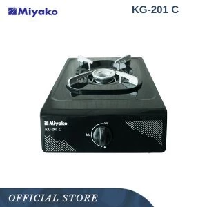 kompor gas miyako kg201c 1 tungku minimalis black coating garansi resmi original