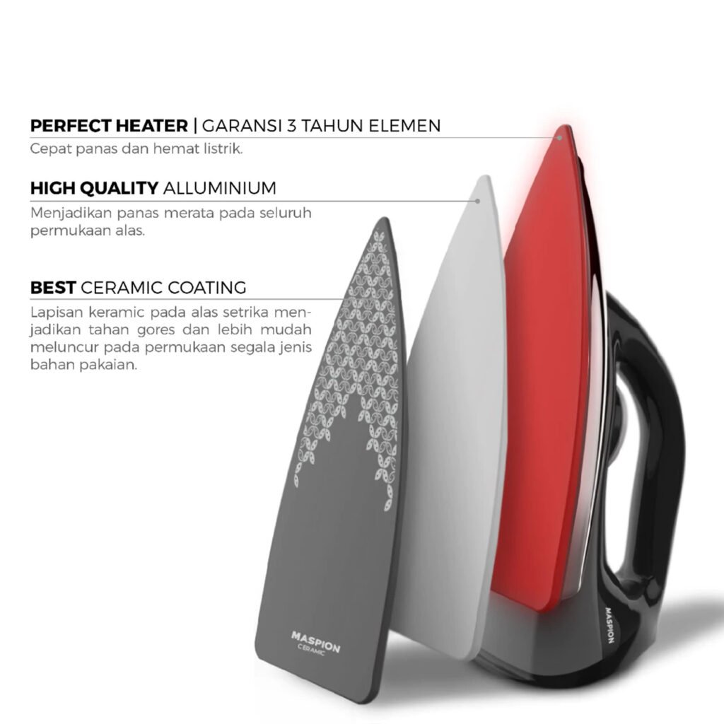 setrika listrik / iron maspion ha 380 original premium quality murah lebay