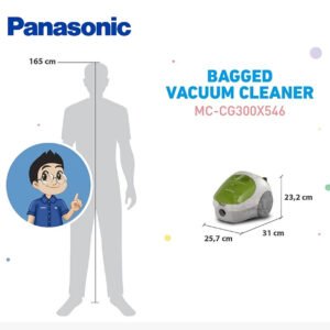 panasonic mc cg300x546 bagged vacuum cleaner [2.8 kg] lime green garansi original
