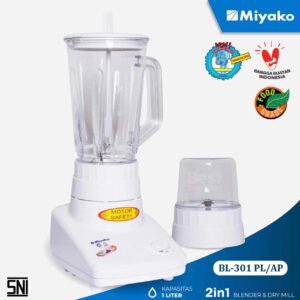 blender miyako bl301pl/ap (plastik) 1l garansi resmi original