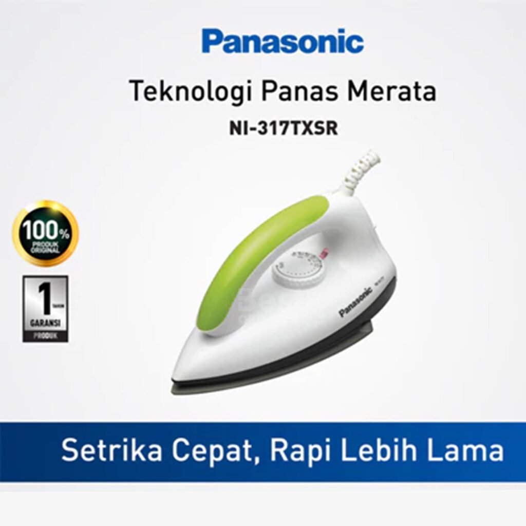 panasonic ni 317txsr dry iron lime green garansi resmi original