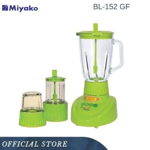 blender miyako bl152gf (kaca) hijau [1.5l] garansi resmi original