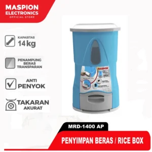 maspion rice box kotak beras kapasitas 14 kg mrd 1400 ap garansi resmi original