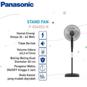 panasonic f es4022 k kipas angin berdiri / stand fan garansi resmi original