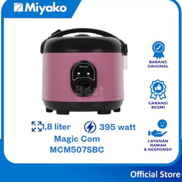 magic com miyako mcm507sbc nanoal rice cooker 1.8 liter magic warmer plus 3in1 garansi resmi original