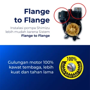 shimizu pompa air sumur dangkal non otomatis ps 128 bit garansi resmi original