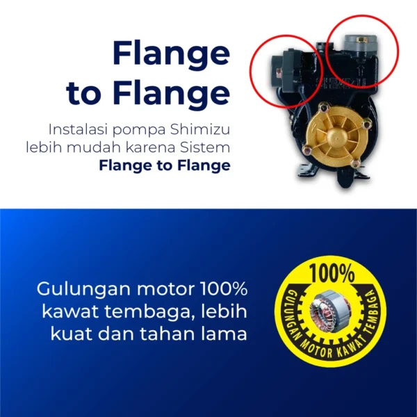 shimizu pompa air sumur dangkal non otomatis ps 128 bit garansi resmi original
