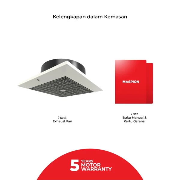 maspion ceiling exhaust fan kipas angin hexos plafon 10 inch cef 25