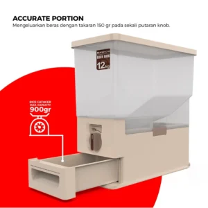 maspion rice box kotak beras kapasitas 12 kg mrd 12 garansi resmi original