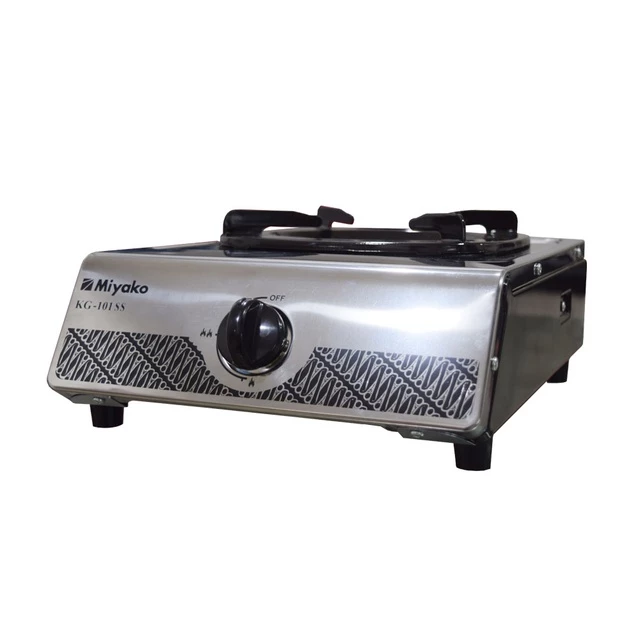 kompor gas miyako kg101ss stainless steel 1 tungku garansi resmi original