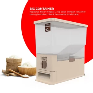 maspion rice box kotak beras kapasitas 12 kg mrd 12 garansi resmi original