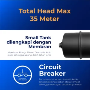 shimizu pompa air otomatis sumur dangkal with small pressure tank ps 130 bit garansi resmi original