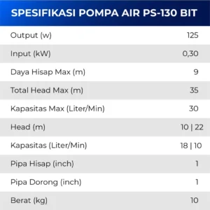 shimizu pompa air otomatis sumur dangkal with small pressure tank ps 130 bit garansi resmi original