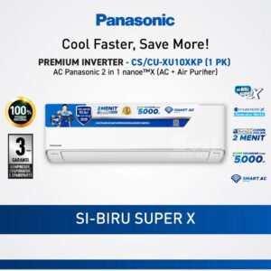 panasonic cs/cu xu10xkp ac inverter + nanoe x + wlan built in [1 pk] garansi resmi original