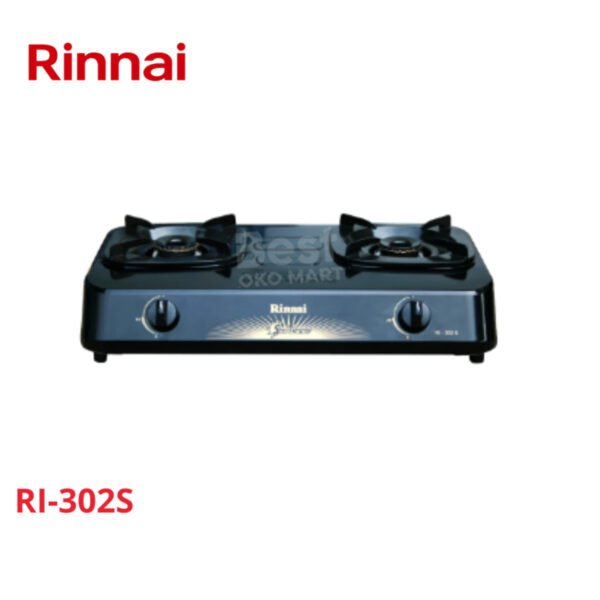 rinnai kompor gas 2 tungku ri 302 s garansi resmi original