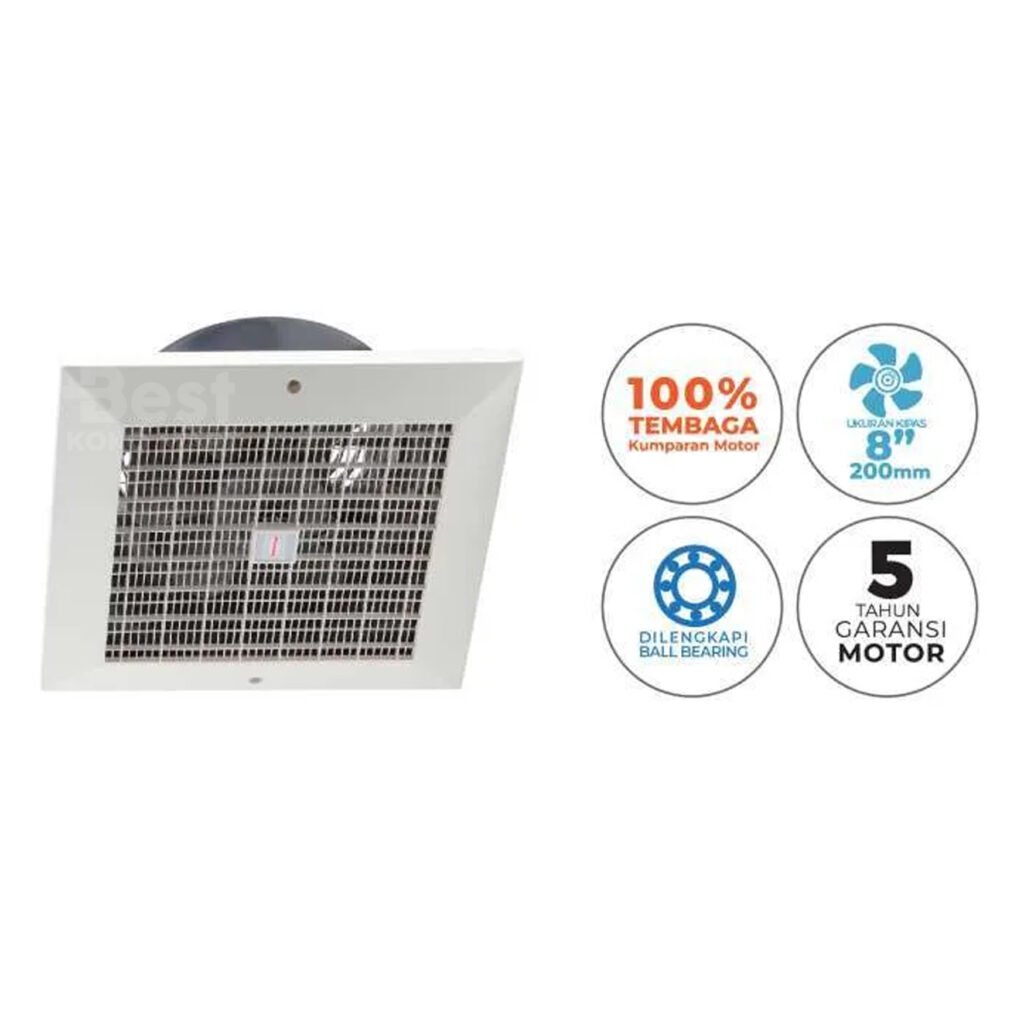 maspion exhaust fan cef 20 / kipas angin hexos plafon 8 inch garansi resmi original