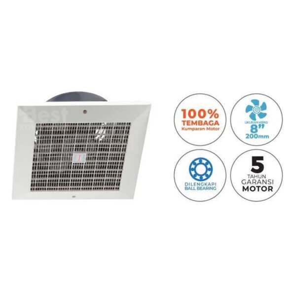 maspion exhaust fan cef 20 / kipas angin hexos plafon 8 inch garansi resmi original