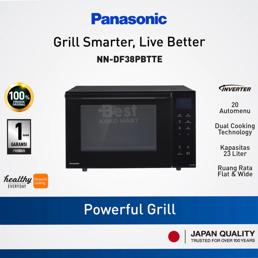 panasonic nn df38pbtte microwave oven double heater [23 l] garansi resmi original