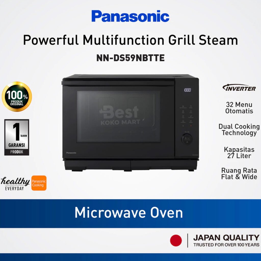panasonic nn ds59nbtte multifunction steam grill microwave oven [27l] garansi resmi original