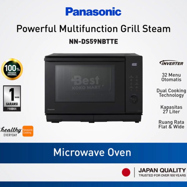 panasonic nn ds59nbtte multifunction steam grill microwave oven [27l] garansi resmi original