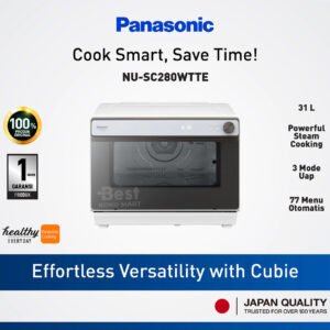 panasonic nu sc280wtte convection steam cubie oven [31 l] garansi resmi original