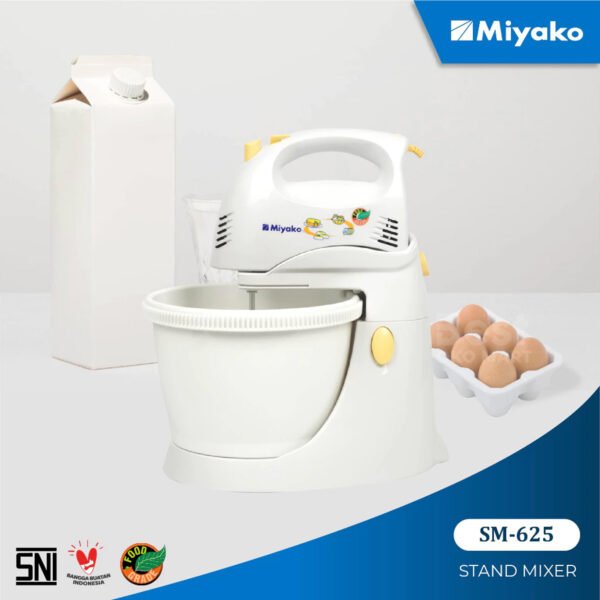 mixer miyako sm625 stand mixer berdiri putih 3.5 liter garansi resmi original