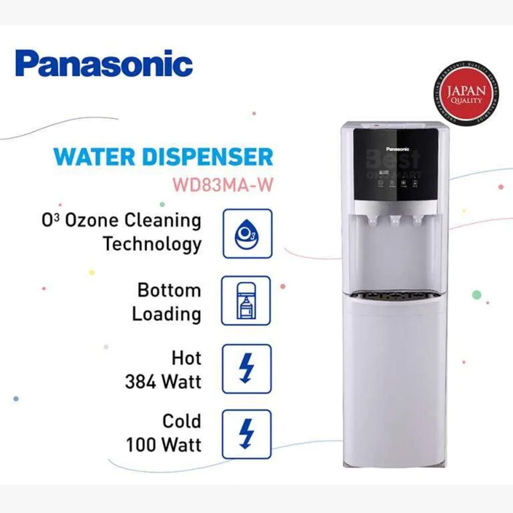 panasonic ny wdb83maw1 water dispenser bottom loading white garansi resmi original