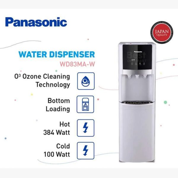 panasonic ny wdb83maw1 water dispenser bottom loading white garansi resmi original