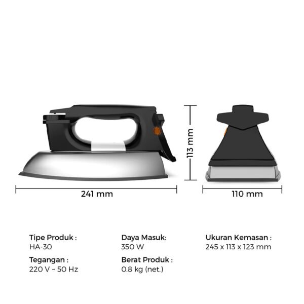 setrika listrik ( maspion ha 30 ) iron garansi resmi