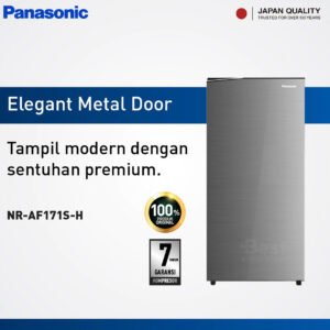 panasonic nr af171s h kulkas 1 pintu [155 l] grey garansi resmi original